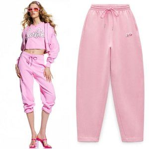 ZARA X BARBIE THE MOVIE WARNER BROS. JOGGER TROUSERS High Waist NWT Size…